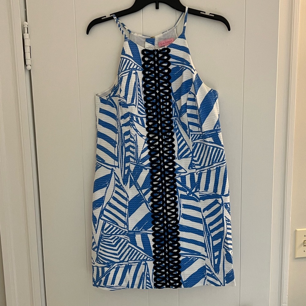 Lily Pulitzer High Neck Halter Shift Dress